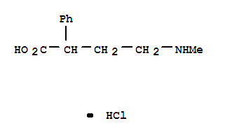 Benzeneacetic acid, a-[2-(methylamino)ethyl]-, hydrochloride (1:1) cas  7465-15-8