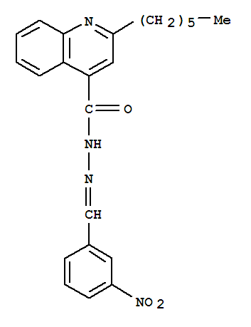4-Quinolinecarboxylicacid, 2-hexyl-, 2-[(3-nitrophenyl)methylene]hydrazide cas  7466-66-2