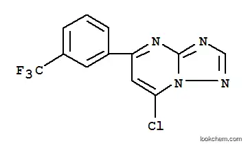Molecular Structure of 75175-85-8 ([1,2,4]Triazolo[1,5-a]pyrimidine,7-chloro-5-[3-(trifluoromethyl)phenyl]-)
