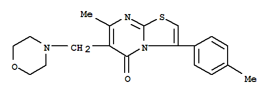 5H-Thiazolo[3,2-a]pyrimidin-5-one,7-methyl-3-(4-methylphenyl)-6-(4-morpholinylmethyl)- cas  75791-91-2