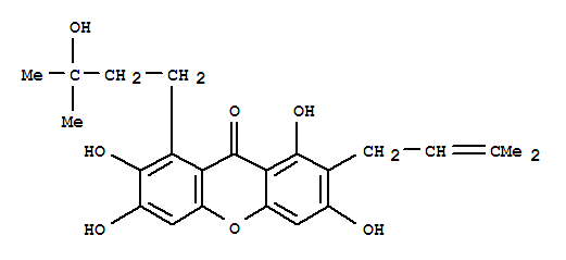 1,3,6,7-tetrahydroxy-8-(3-hydroxy-3-methylbutyl)-2-(3-methylbut-2-enyl)-9H-xanthen-9-one