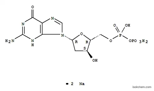 Molecular Structure of 78101-74-3 (Guanosine 5'-(trihydrogen diphosphate), 2'-deoxy-, disodium salt)