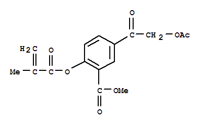 Benzoicacid, 5-[(acetyloxy)acetyl]-2-[(2-methyl-1-oxo-2-propenyl)oxy]-, methyl ester(9CI)