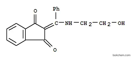 Molecular Structure of 80839-25-4 (2-{[(2-hydroxyethyl)amino](phenyl)methylidene}-1H-indene-1,3(2H)-dione)