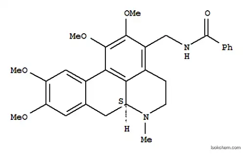 Molecular Structure of 81074-94-4 (N-{[(6aS)-1,2,9,10-tetramethoxy-6-methyl-5,6,6a,7-tetrahydro-4H-dibenzo[de,g]quinolin-3-yl]methyl}benzamide)