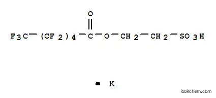 Molecular Structure of 812-95-3 (Hexanoicacid, 2,2,3,3,4,4,5,5,6,6,6-undecafluoro-, 2-sulfoethyl ester, potassium salt(1:1))