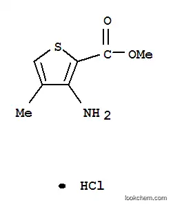 Molecular Structure of 81321-14-4 (2-Thiophenecarboxylicacid, 3-amino-4-methyl-, methyl ester, hydrochloride (1:1))