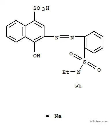Molecular Structure of 82944-40-9 (3-[[2-[(N-Ethyl-N-phenylamino)sulfonyl]phenyl]azo]-4-hydroxy-1-naphthalenesulfonic acid sodium salt)