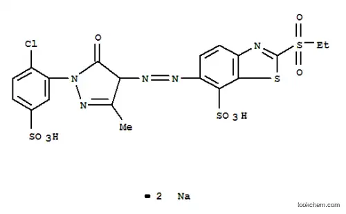 Molecular Structure of 83400-24-2 (disodium 6-[[1-(2-chloro-5-sulphonatophenyl)-4,5-dihydro-3-methyl-5-oxo-1H-pyrazol-4-yl]azo]-2-(ethylsulphonyl)benzothiazole-7-sulphonate)