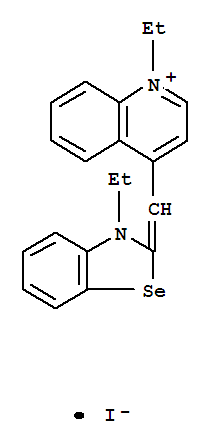 Quinolinium,1-ethyl-4-[(3-ethyl-2(3H)-benzoselenazolylidene)methyl]-, iodide (9CI)