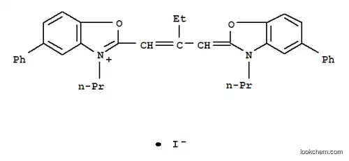 Molecular Structure of 84455-39-0 (5-phenyl-2-[2-[(5-phenyl-3-propyl-3H-benzoxazol-2-ylidene)methyl]but-1-enyl]-3-propylbenzoxazolium iodide)