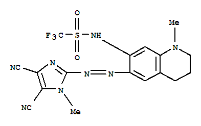 Methanesulfonamide,N-[6-[(4,5-dicyano-1-methyl-1H-imidazol-2-yl)azo]-1,2,3,4-tetrahydro-1-methyl-7-quinolinyl]-1,1,1-tri