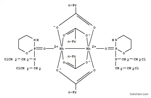 Molecular Structure of 84809-45-0 (butanoic acid, compd. with N,N-bis(2-chloroethyl)tetrahydro-2H-1,3,2-oxazaphosphorin-2-amine, 2-oxide, rhodium salt (2:1:1))