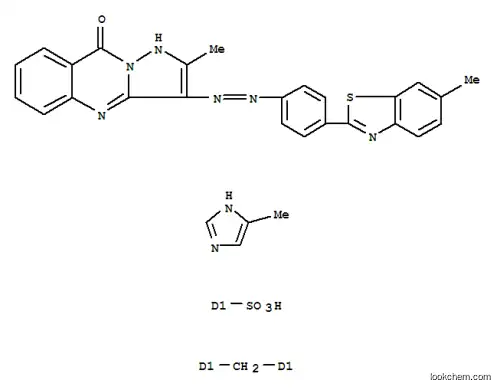 Molecular Structure of 84930-04-1 (2-methyl-3-[[4-(6-methylbenzothiazol-2-yl)phenyl]azo]pyrazolo[5,1-b]quinazoline-9(1H)-one, mono[(4-methyl-1H-imidazolyl)methyl] monosulpho derivative)