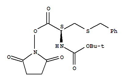 Carbamic acid,[2-[(2,5-dioxo-1-pyrrolidinyl)oxy]-2-oxo-1-[[(phenylmethyl)thio]methyl]ethyl]-, 1,1-dimethylethyl ester, (S)- (9CI)