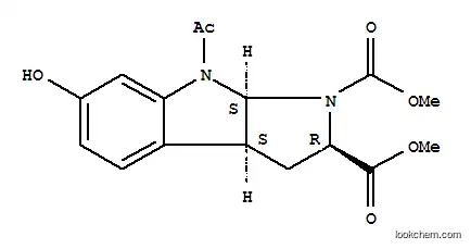 Molecular Structure of 854443-85-9 (Pyrrolo[2,3-b]indole-1,2(2H)-dicarboxylicacid, 8-acetyl-3,3a,8,8a-tetrahydro-6-hydroxy-, 1,2-dimethyl ester,(2R,3aS,8aS)-)