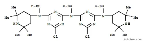 Molecular Structure of 85665-72-1 (N,N'-dibutyl-N-[4-[butyl(2,2,6,6-tetramethyl-4-piperidyl)amino]-6-chloro-1,3,5-triazin-2-yl]-6-chloro-N'-(2,2,6,6-tetramethyl-4-piperidyl)-1,3,5-triazine-2,4-diamine)