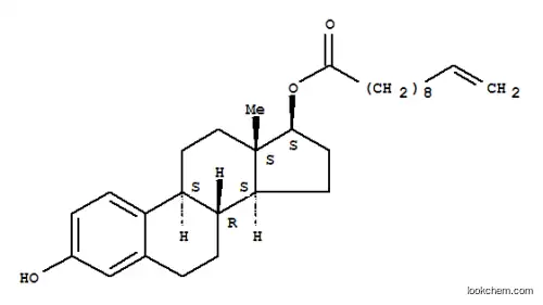 Molecular Structure of 85702-61-0 (estra-1,3,5(10)-triene-3,17beta-diol 17-(10-undecenoate))