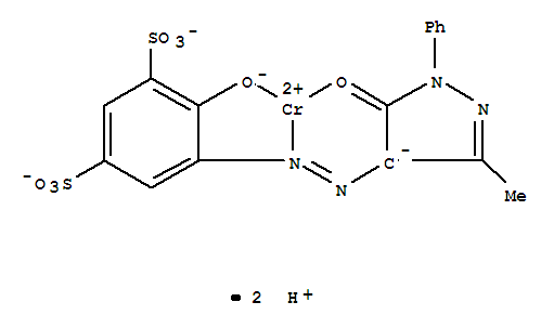 Chromate(2-),[5-[(4,5-dihydro-3-methyl-5-oxo-1-phenyl-1H-pyrazol-4-yl)azo]-4-hydroxy-1,3-benzenedisulfonato(4-)]-,dihydrogen (9CI)