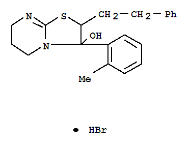 5H-Thiazolo[3,2-a]pyrimidin-3-ol,2,3,6,7-tetrahydro-3-(2-methylphenyl)-2-(2-phenylethyl)-, hydrobromide(1:1)