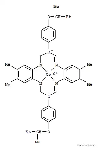 Molecular Structure of 86757-38-2 (Cobalt,[7,16-dihydro-2,3,11,12-tetramethyl-7,16-bis[4-(1-methylpropoxy)phenyl]dibenzo[b,i][1,4,8,11]tetraazacyclotetradecinato(2-)-N5,N9,N14,N18]-, (SP-4-1)-(9CI))