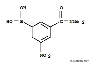 Molecular Structure of 874219-44-0 (3-(DIMETHYLCARBAMOYL)-5-NITROBENZENEBORONIC ACID)