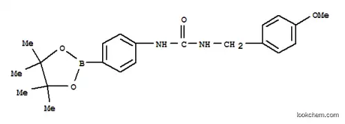Molecular Structure of 874298-21-2 (1-(4-METHOXYBENZYL)-3-(4-(4,4,5,5-TETRAMETHYL-1,3,2-DIOXABOROLAN-2-YL)PHENYL)UREA)