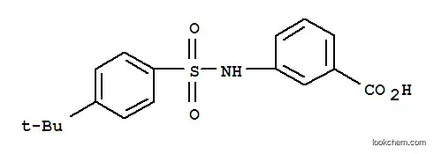 Molecular Structure of 881819-36-9 (Benzoicacid, 3-[[[4-(1,1-dimethylethyl)phenyl]sulfonyl]amino]-)