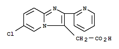 Imidazo[1,2-a]pyridine-3-acetic acid,6-chloro-2-(2-pyridinyl)-