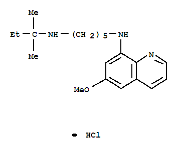 1,5-Pentanediamine,N1-(1,1-dimethylpropyl)-N5-(6-methoxy-8-quinolinyl)-, hydrochloride (1:1) cas  88755-65-1