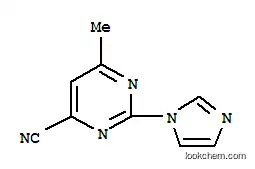 Molecular Structure of 888314-62-3 (4-Pyrimidinecarbonitrile,2-(1H-imidazol-1-yl)-6-methyl-)