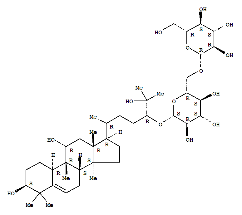 b-D-Glucopyranoside,(3b,9b,10a,11a,24R)-3,11,25-trihydroxy-9-methyl-19-norlanost-5-en-24-yl 6-O-b-D-glucopyranosyl-