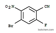 Molecular Structure of 893615-25-3 (BENZONITRILE, 4-BROMO-2-FLUORO-5-NITRO-)