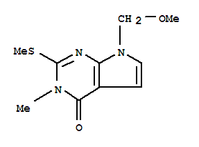 4H-Pyrrolo[2,3-d]pyrimidin-4-one, 3,7-dihydro-7-(methoxymethyl)-3-methyl-2-(methylthio)-