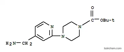 Molecular Structure of 910036-87-2 (4-[4-(Aminomethyl)pyridin-2-yl]piperazine, N1-BOC protected)