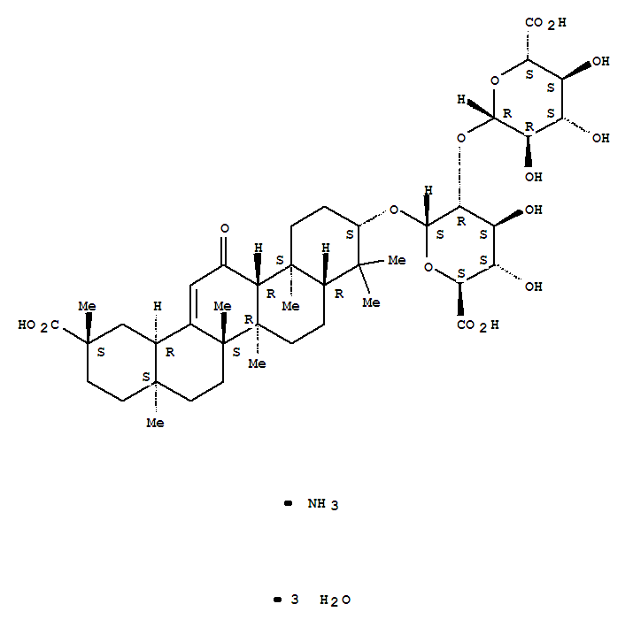 a-D-Glucopyranosiduronic acid, (3b,20b)-20-carboxy-11-oxo-30-norolean-12-en-3-yl2-O-b-D-glucopyranuronosyl-, monoammoniumsalt, trihydrate (9CI)