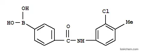 Molecular Structure of 913835-37-7 (4-(3-CHLORO-4-METHYLPHENYLCARBAMOYL)PHENYLBORONIC ACID)