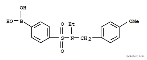 Molecular Structure of 913835-55-9 (4-[N-ETHYL-N-(4-METHOXYBENZYL)SULPHAMOYL]BENZENEBORONIC ACID 98)