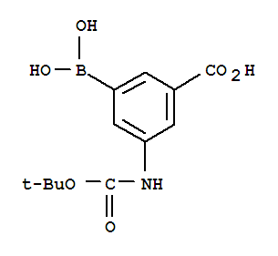 Benzoicacid, 3-borono-5-[[(1,1-dimethylethoxy)carbonyl]amino]- (9CI)                                                                                                                                    