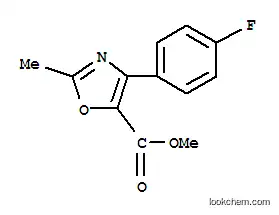 Molecular Structure of 914287-71-1 (5-Oxazolecarboxylicacid, 4-(4-fluorophenyl)-2-methyl-, methyl ester)