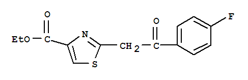 4-Thiazolecarboxylic acid, 2-[2-(4-fluorophenyl)-2-oxoethyl]-, ethyl ester