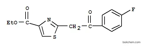 Molecular Structure of 914287-92-6 (4-Thiazolecarboxylicacid, 2-[2-(4-fluorophenyl)-2-oxoethyl]-, ethyl ester)