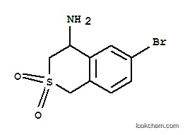 Molecular Structure of 916420-32-1 (6-bromo-3,4-dihydro-1H-S,S-Di-oxo-isothiochromen-4-amine hydrochloride)