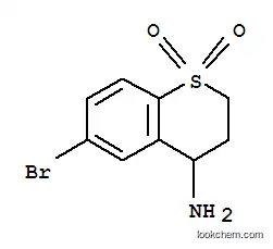 Molecular Structure of 916420-34-3 (6-bromo-3,4-dihydro-2H-S,S-Di-oxo-thiochromen-4-amine hydrochloride)