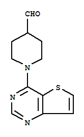 1-thieno[3,2-d]pyrimidin-4-ylpiperidine-4-carbaldehyde