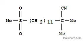Molecular Structure of 93153-24-3 (2,2-dimethyl-13-(methylsulfonyl)tridecanenitrile)