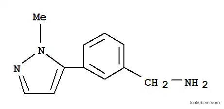 Molecular Structure of 934570-45-3 (3-(1-methyl-1h-pyrazol-5-yl)benzylamine)