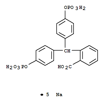 Benzoicacid, 2-[bis[4-(phosphonooxy)phenyl]methyl]-,sodium salt (1:5)