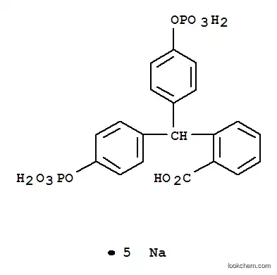 Molecular Structure of 93778-24-6 (pentasodium 2-[bis[4-(phosphonatooxy)phenyl]methyl]benzoate)