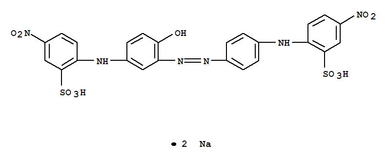 Benzenesulfonic acid,2-[[4-[[2-hydroxy-5-[(4-nitro-2-sulfophenyl)amino]phenyl]azo]phenyl]amino]-5-nitro-,disodium salt (9CI)